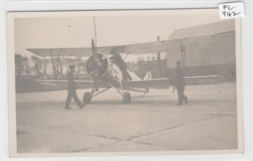 Aviation biplane the - on, ground