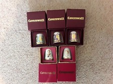 5 Caverswall thimbles - in box