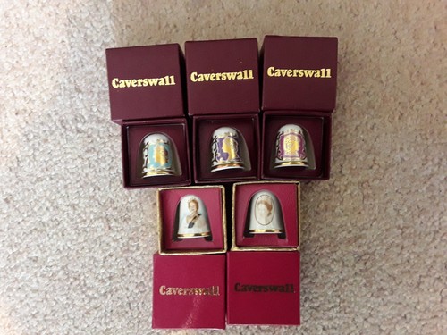 Caverswall thimbles in box - caverswall,