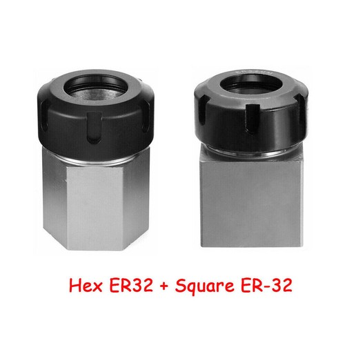 Hex square collet block - er-32, hex+square