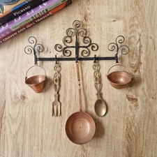 Small Decorative Wall Mounted Kitchen Utensil Set Copper Brass Iron Miniature
