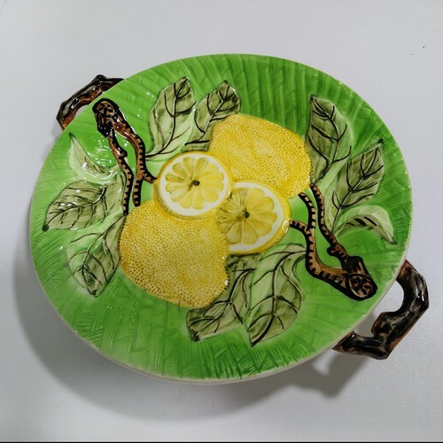Lemons majolica art serving - majolica,