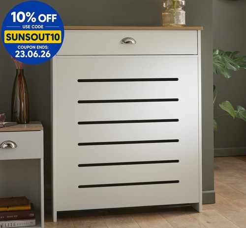 Cream radiator cover cabinet - cream,