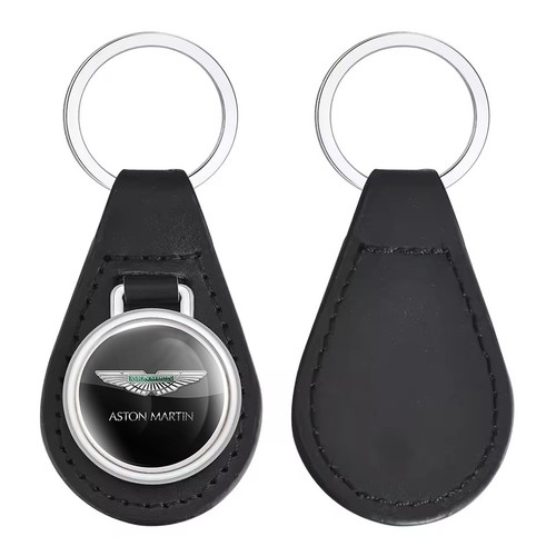 Aston martin leather keychain - leather,