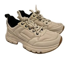 ZARA TRAINERS SHIES EU38 UK5 beige platform wedge lace up low top NEW OTHER