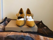 M&S Mustard Colour Suede Block