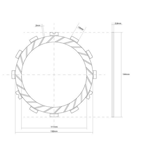 Single clutch disc crankset - single,