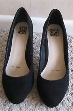 NEW Black suede feel Court Shoes from Debenhams, 3 inch heels, size 5