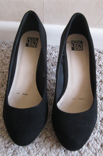 New black suede feel court - suede,
