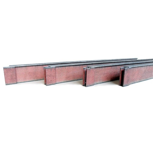 Modern red brick - 5', lineside