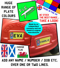 Personalised BACK kids Number Plate TO FIT Little Tikes Cozy Coupe TOY car ride