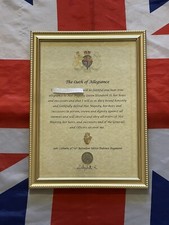 Oath Of Allegiance Ulster Defence Regiment UDR framed Personalised