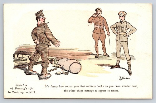 Postcard wwi sketches tommy - postcard,