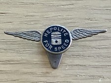 Vintage Hepolite For Speed Motorcycle Lapel Badge. Hepolite Pistons