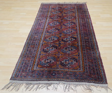 Hall Runner Carpet Rug Wool Hand Made Vintage Afghan Area  7ft 1" x 3ft 6"