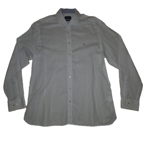Hackett shirt textured white - shirt,
