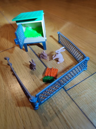 Playmobil small rabbit - playmobil, hutch