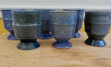 Set of studio pottery salt