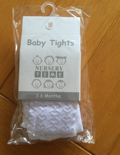 baby girl tights  White hearts 3-6 months