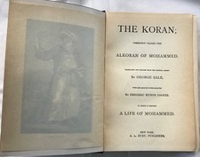 The Koran ; hardback in English translated  in 1754 and this edition is  c1890