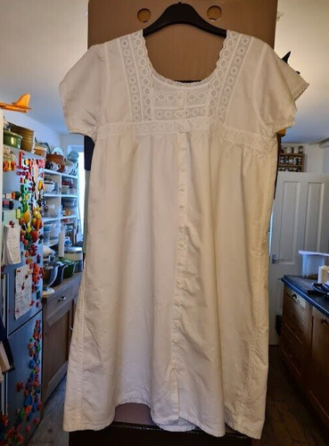 Vintage 1940 white - white, cotton