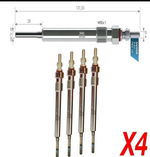 Svac heater glow - 4x, plugs