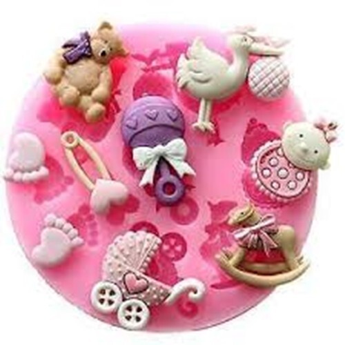 Silicone mould baby rattle - baby,