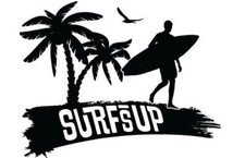 large 23" surfs up surf board