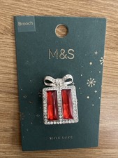 Marks and Spencer’s Christmas Present Broach - New with Tags