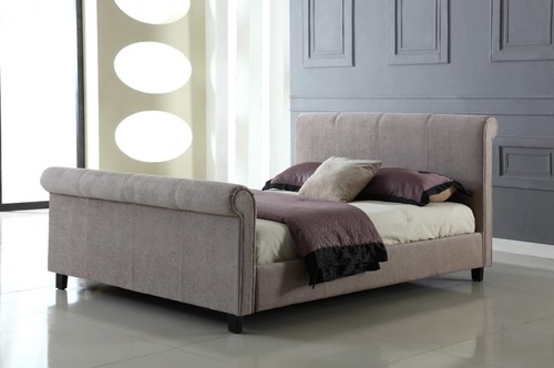 Jalisa chenille bed frame - chenille,