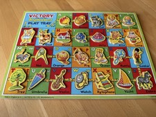 Vintage Victory Alphabet Play Tray 26 piece wooden puzzle 