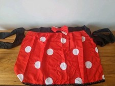 Disney Minnie Mouse Red Spot Vintage Style Waist Pinny Baking Apron - Ladies