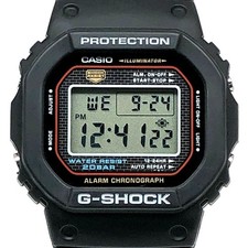 G-SHOCK CASIO DW-5000-1 Watch, Reproduction of the First Model DW-5000C, Screw-B