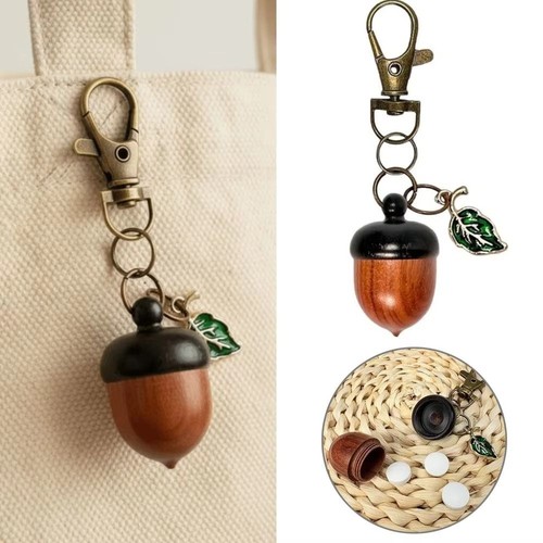 Wooden acorn pill - acorn,