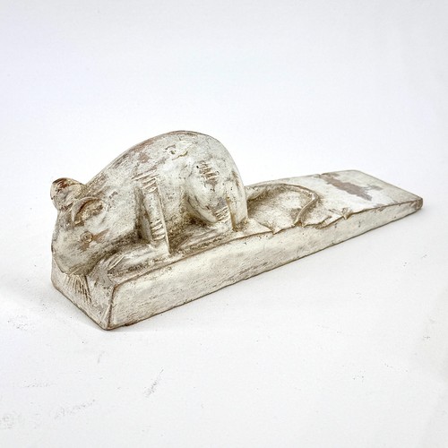 Vintage white painted - painted, wooden
