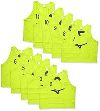 Mizuno Training Bibs Set of 10 Numbering Sleeveless Standard 32MH9011 Yellow