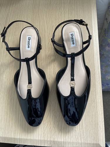 Dune black patent shoes - dune,