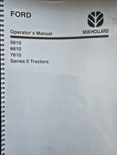 FORD 5610 6610 7610 SERIES II TRACTOR OPERATORS MANUAL