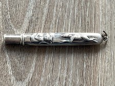 silver 925 needle case - rabbit and toby man