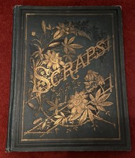 Large Unique Victorian Scrap Album Dated 1882 Antique Book Victorian Ephemera