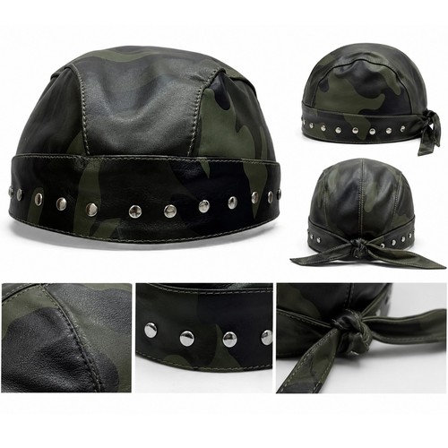 Leather army bandana cap - cap, for