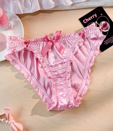 Sexy pink satin frilly - 🎀sexy,