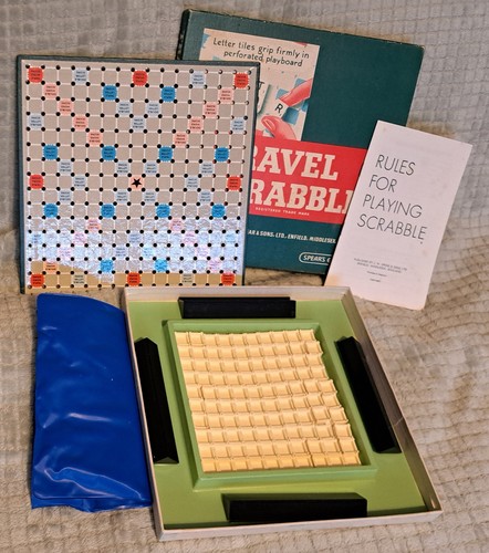 Vintage travel scrabble board - vintage,