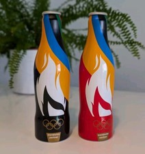 Official Coca Cola Bottles (Empty) London 2012 Olympics Black & Red. VGC