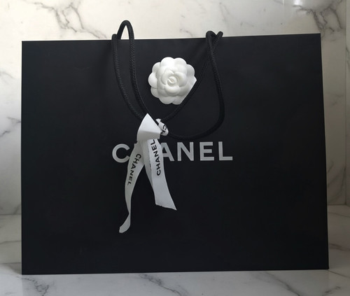 Chanel black paper gift bag - chanel,