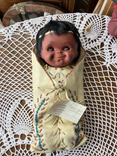 Vintage native american doll - ,