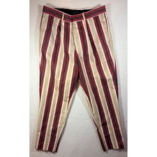ASOS Mens Striped Trousers Red