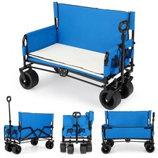 COSTWAY 2-in-1 Wagon Bench