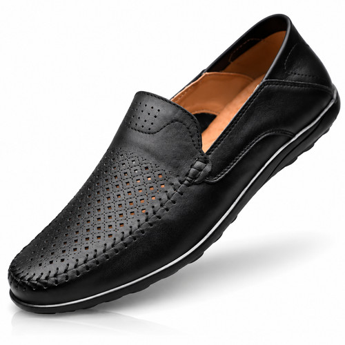 Men genuine leather loafers - genuine,