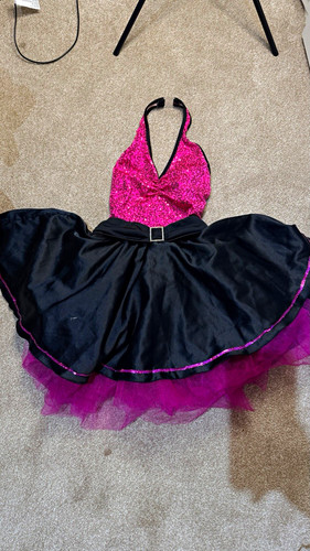 Pink black halter dance - pink,